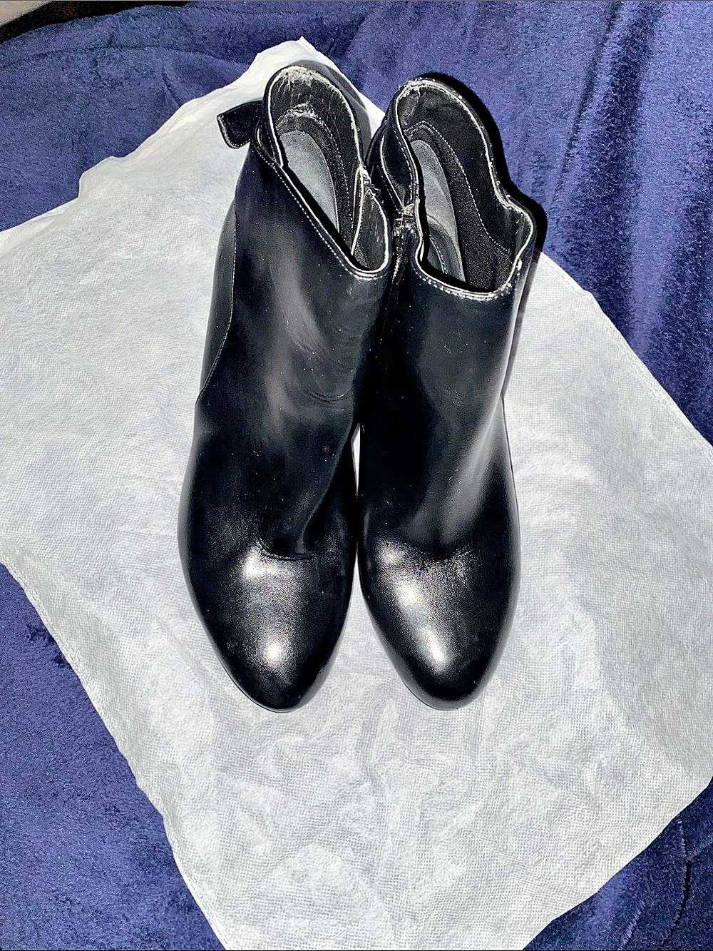 Ariani Black Heeled Ankle Boots